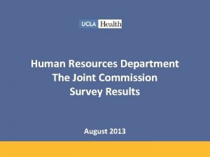 Joint commission survey results