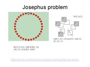 Josephus problem N5 K3 2 1 0 3