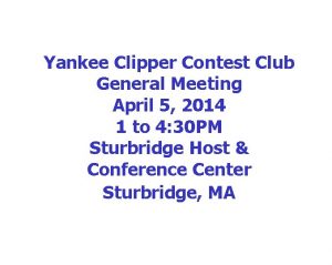 Yankee clipper contest club