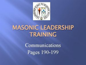 Freemason leadership