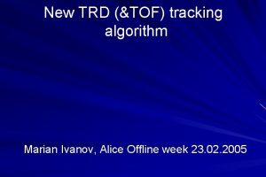 Tof tracking
