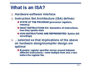 Who is isa