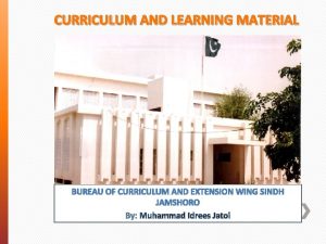 Bureau of curriculum
