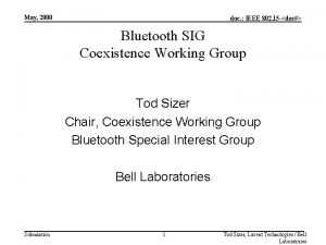 May 2000 doc IEEE 802 15 doc Bluetooth