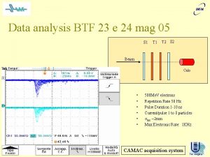 Data analysis BTF 23 e 24 mag 05