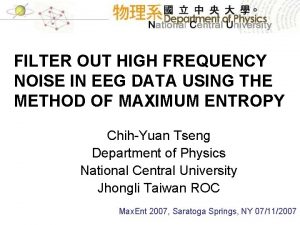 High frequency filter eeg