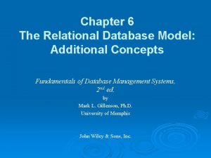 Primary concepts of the relational database model