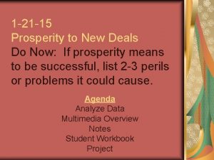 Prosperity deals