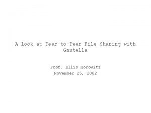 Gnutella file sharing