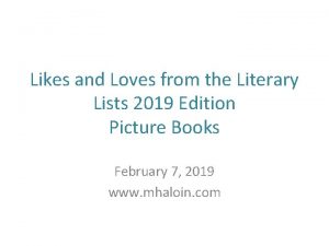 Likes and Loves from the Literary Lists 2019