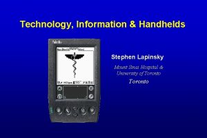 Handhelds hospital