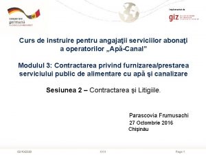 Implementat de Curs de instruire pentru angajaii serviciilor