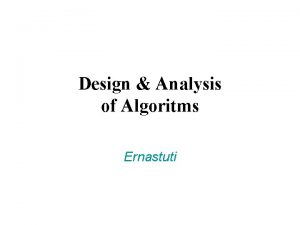 Analyze algorithm