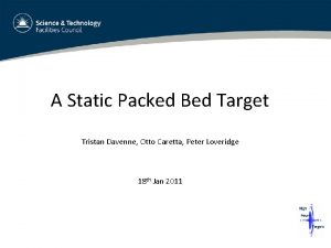 A Static Packed Bed Target Tristan Davenne Otto