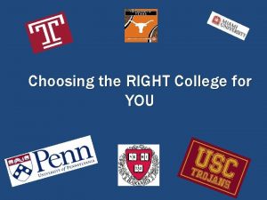 Choosing the RIGHT College for YOU Holistic Approach