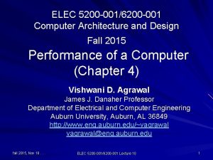 ELEC 5200 0016200 001 Computer Architecture and Design