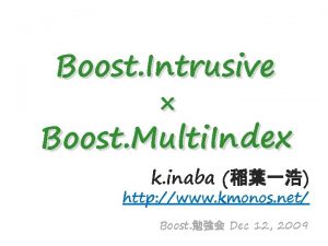 Boost multi index