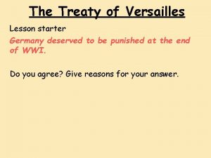 Whats treaty of versailles