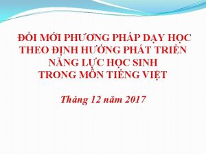 I MI PHNG PHP DY HC THEO NH
