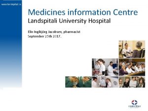 Medicines information centre Medicines information centre