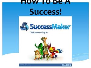 Successmaker login screen
