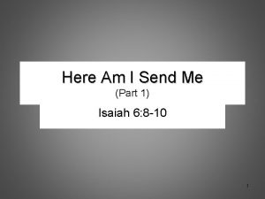 Book of isaiah chapter 6 send me