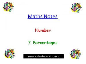 Percentages notes
