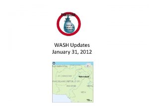 PAKISTAN WASH CLUSTER WASH Updates January 31 2012