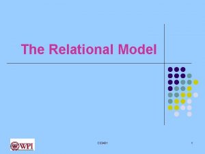 The Relational Model CS 3431 1 Why Relational