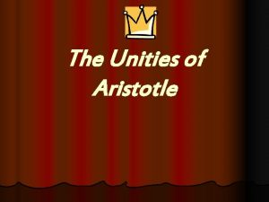 Aristotle's unities