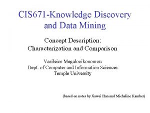 What is concept description in data mining