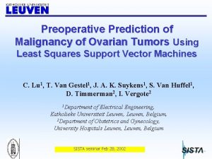 Preoperative Prediction of Malignancy of Ovarian Tumors Using