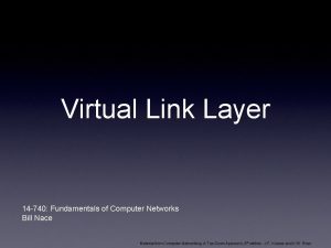 Virtual Link Layer 14 740 Fundamentals of Computer