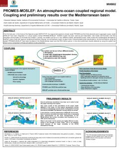 MWB 02 PROMESMOSLEF An atmosphereocean coupled regional model