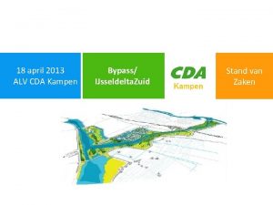 Agenda 18 april 2013 ALV CDA Kampen Bypass