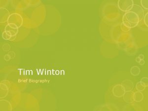 Where was tim winton born Where was tim winton born