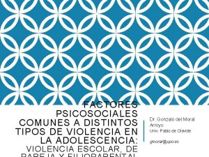 FACTORES PSICOSOCIALES COMUNES A DISTINTOS TIPOS DE VIOLENCIA