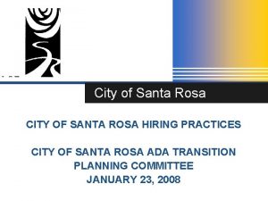 City of santa rosa jobs