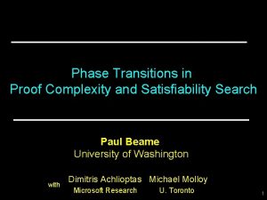 Phase Transitions in Proof Complexity and Satisfiability Search