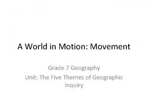 Movement world geography