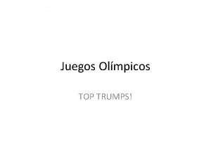 Juegos Olmpicos TOP TRUMPS How to play Top