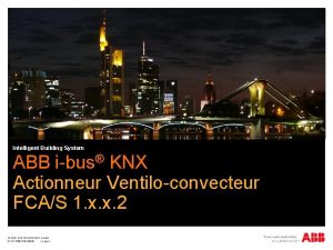 Intelligent Building System ABB ibus KNX Actionneur Ventiloconvecteur