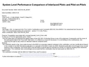 Base pilot comparison