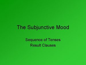 Subjunctive clause english