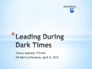 Cheryl Seybold ITSAIS HR MiniConference April 9 2013