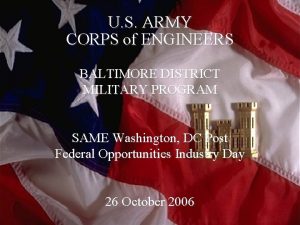 Army corps of engineers baltimore