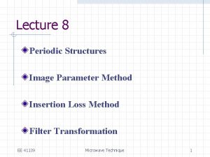 Image parameter method