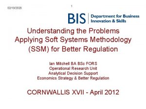 02102020 1 Understanding the Problems Applying Soft Systems