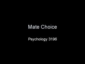 Mate Choice Psychology 3196 Questions Can I buy
