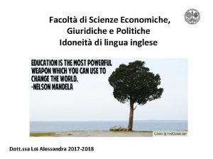 Facolt di Scienze Economiche Giuridiche e Politiche Idoneit